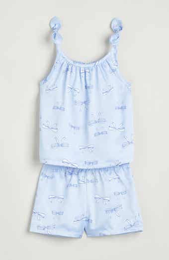 Nordstrom Kids' Bow Trim Satin Short Pajamas