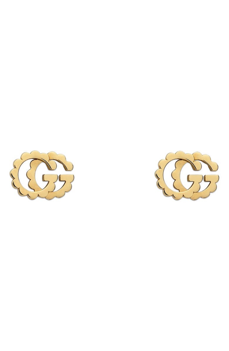 Gucci GG Running 18K Gold Studs, Main, color, 