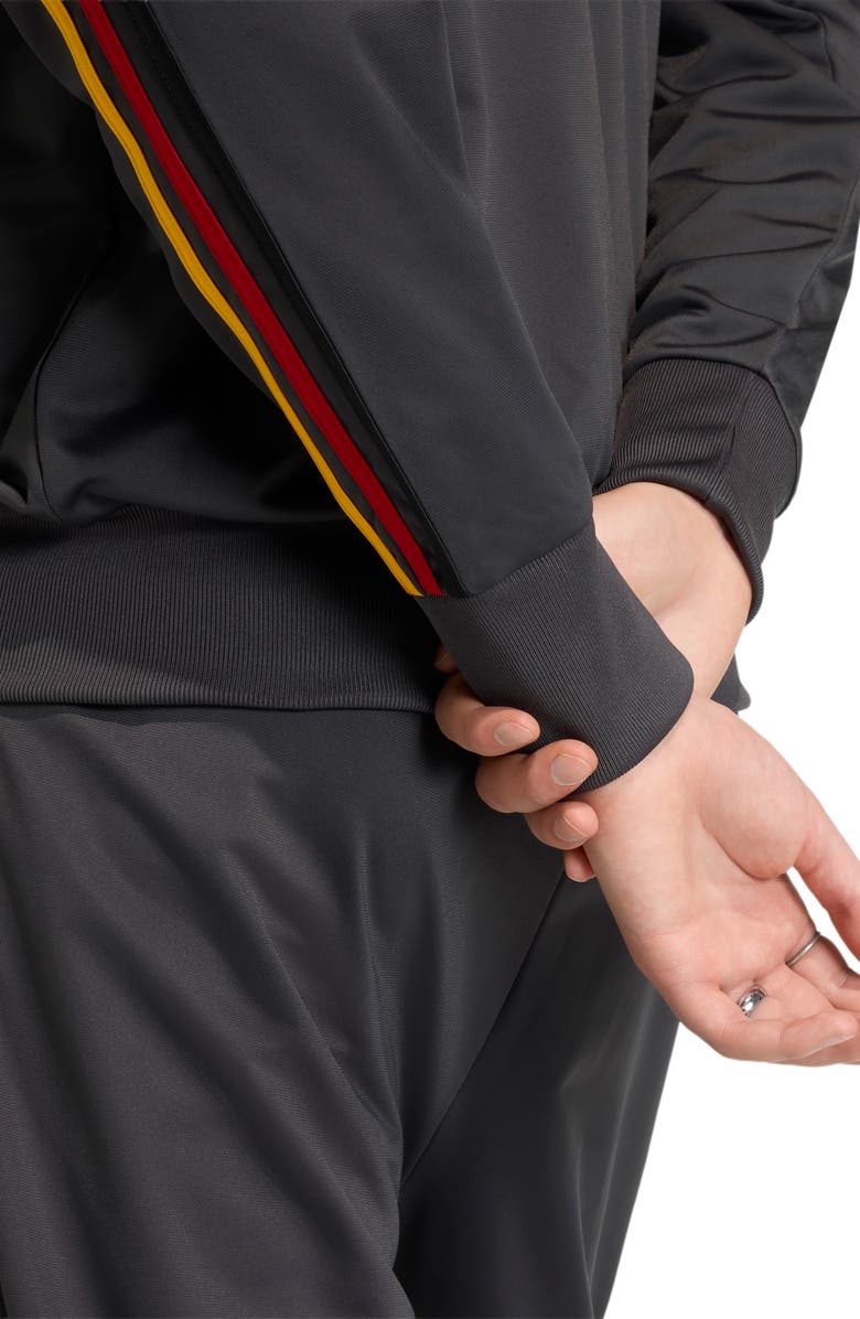 adidas Firebird Recycled Polyester Track Jacket, Alternate, color, Black/ Gold/ Red 2/ Black