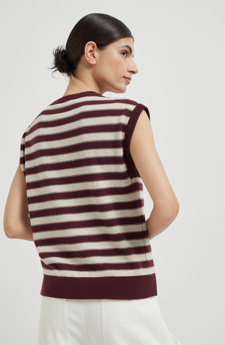 Brunello Cucinelli Cashmere knit vest, Alternate, color, Amaranth