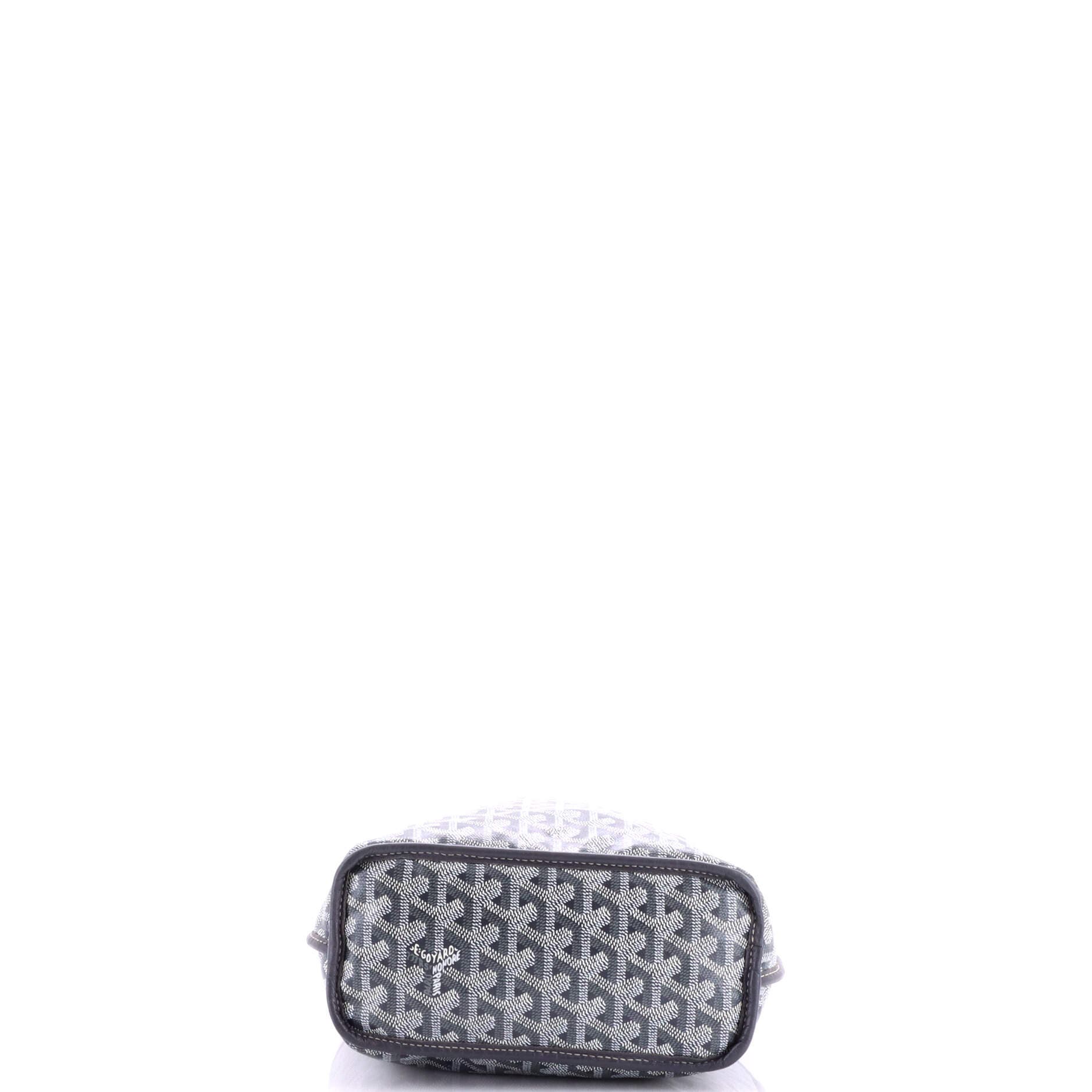 Pre-Owned Goyard Anjou Reversible Tote Coated Canvas Mini, Alternate, color, Gray