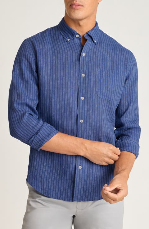 Everyday Slim Fit Striped Linen Shirt