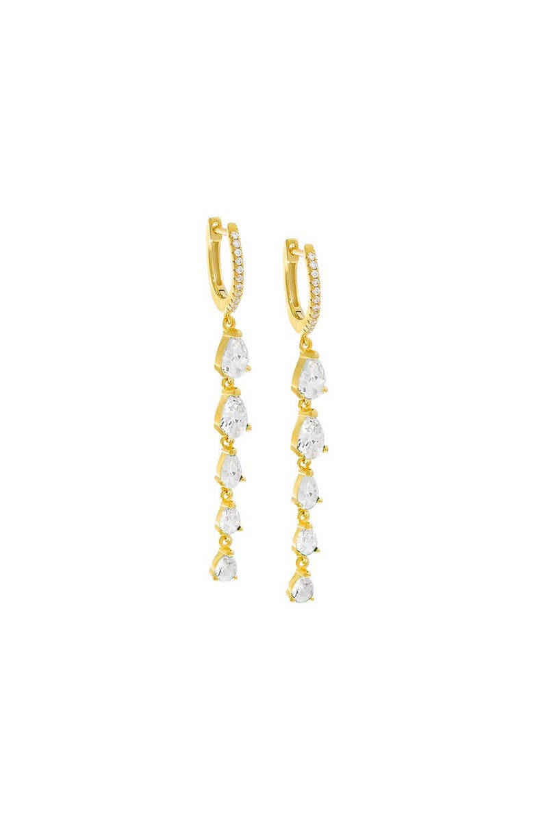 BY ADINA EDEN Colored Graduated Teardrop Drop Huggie Earring, Main, color,