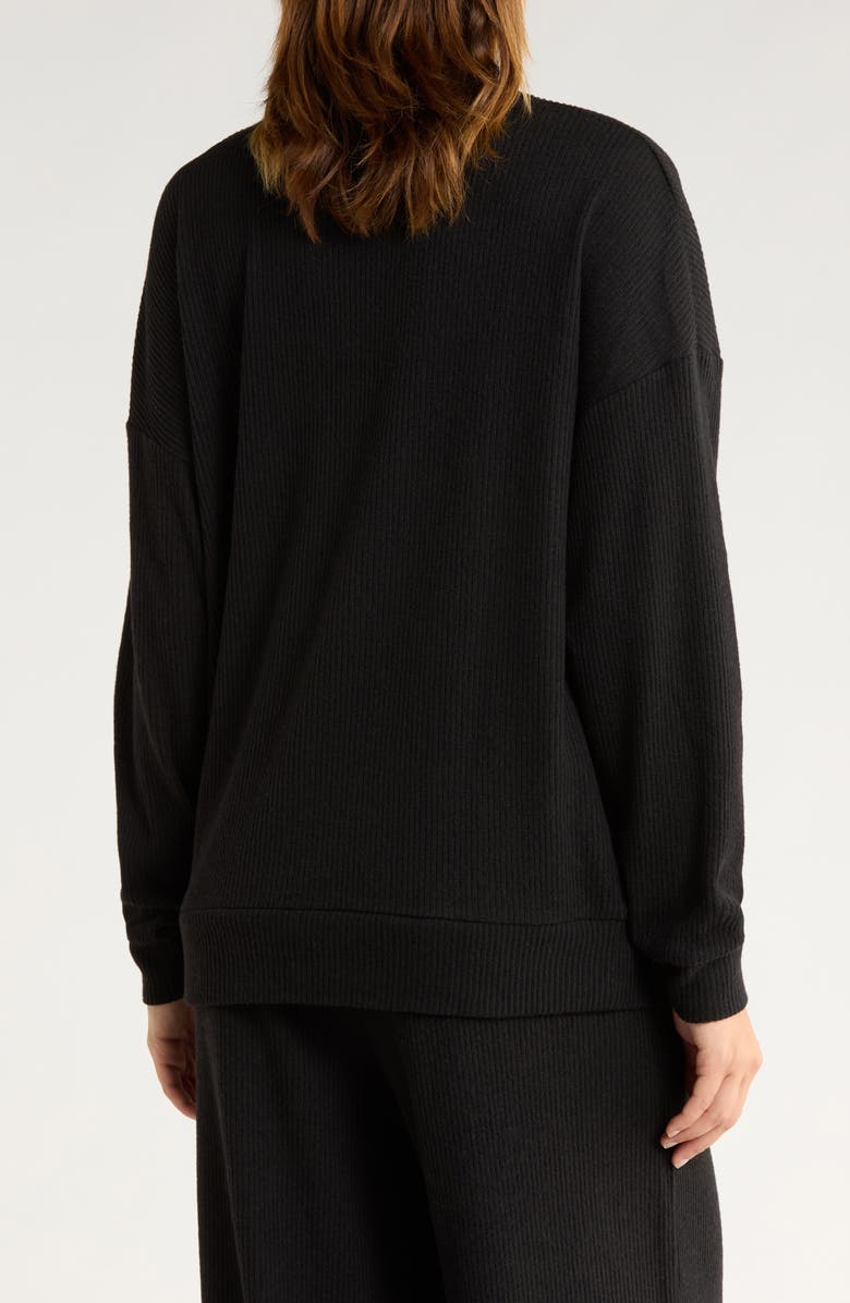 X by Gottex Crewneck Sweatshirt, Alternate, color, Black