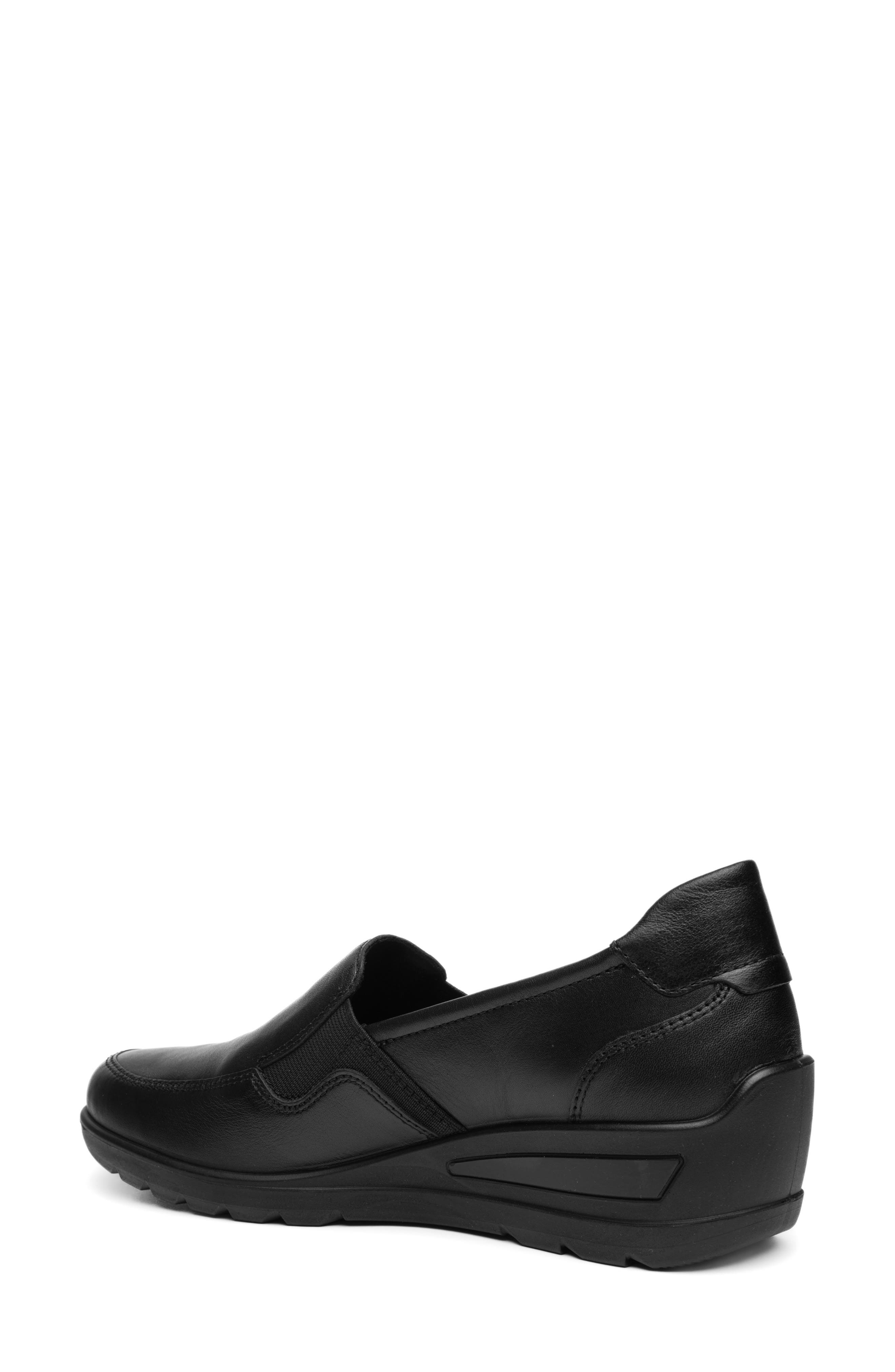 Zen Wedge Loafer, Alternate, color, BLACK