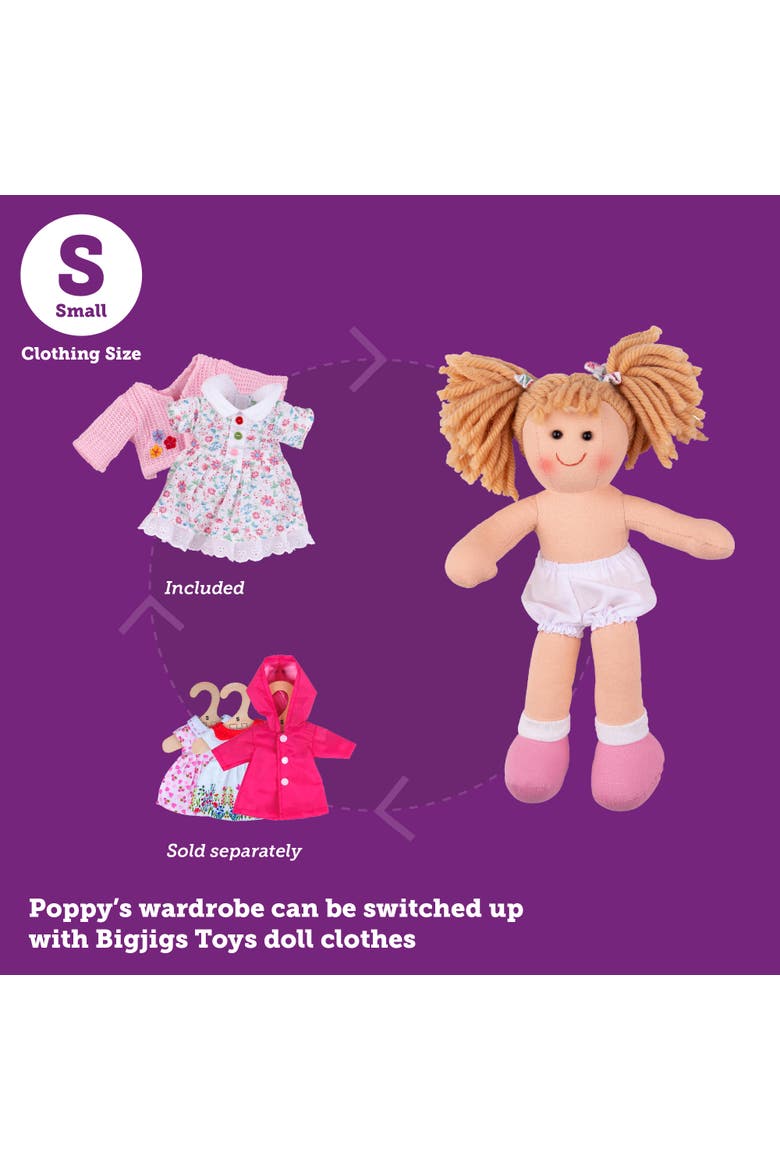 Small Poppy Doll, Alternate, color, Multicolored