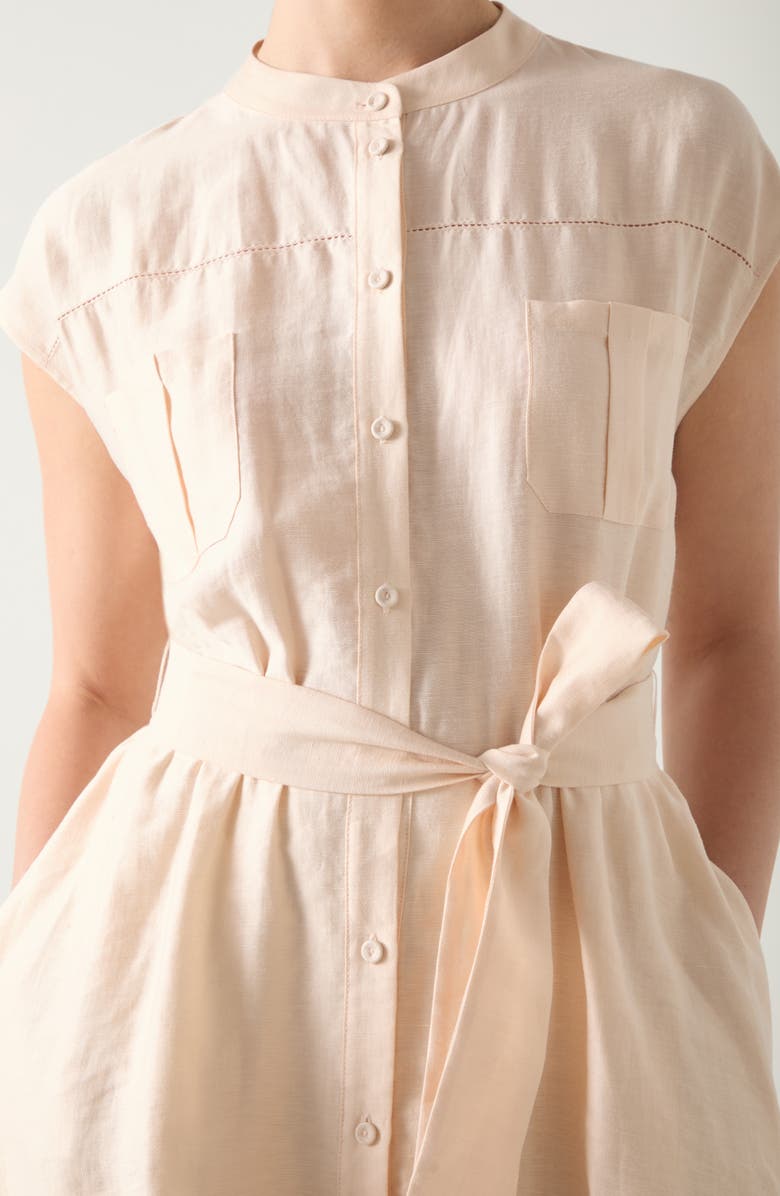 LK Bennett Fran Belted Shirtdress, Alternate, color, Pale Stone