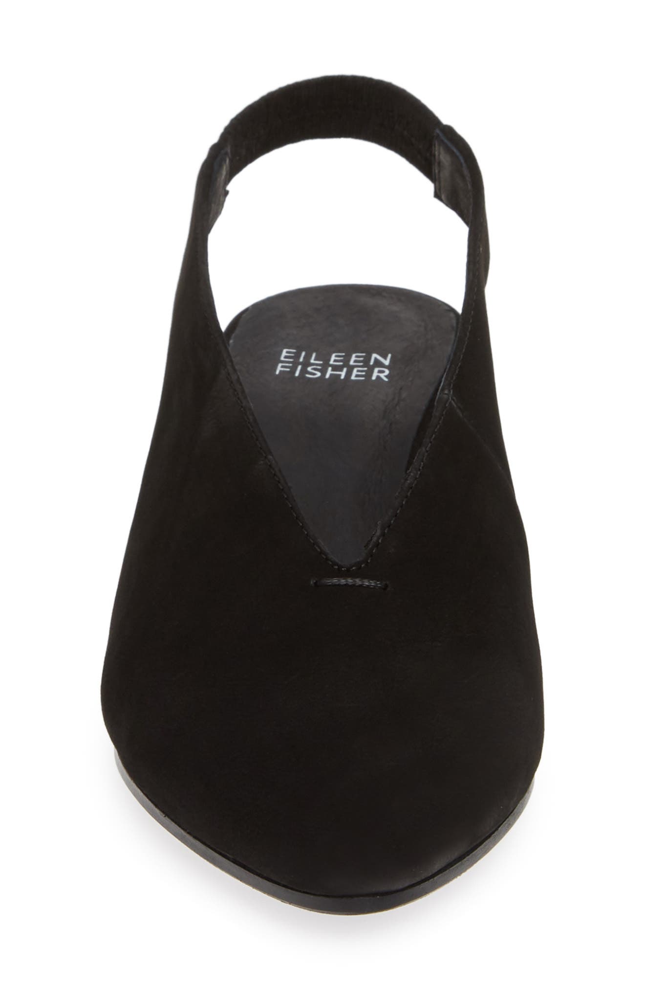 Eileen Fisher Gatwick Slingback Pump, Alternate, color, Black Nubuck