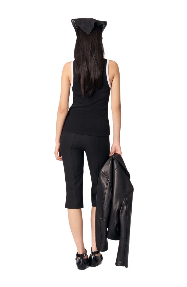 maje Ribbed vest top, Alternate, color, 