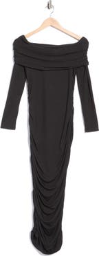 Veronica Beard Tinette Ruched Off the Shoulder Midi Dress