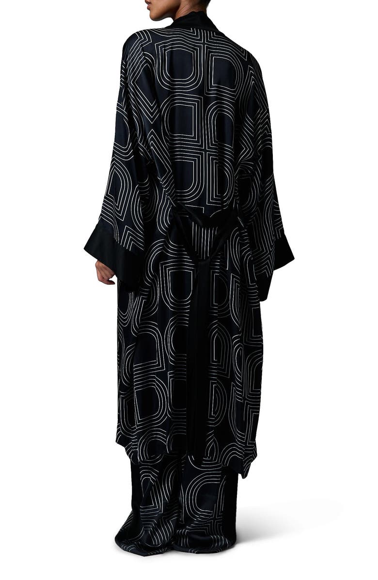 DAY Birger et Mikkelsen Rani Geometric Print Maxi Length Robe, Alternate, color, Black