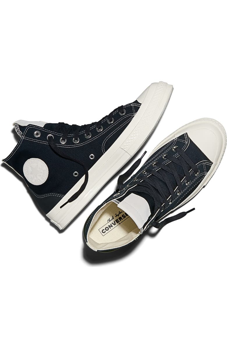 Converse Chuck 70 Canvas & Suede High Top Sneaker, Alternate, color, Total Eclipse/ Egret/ Grey