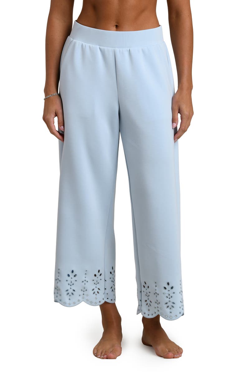 La Blanca Cloudset Eyelet Detail Lounge Pants, Main, color, Drift