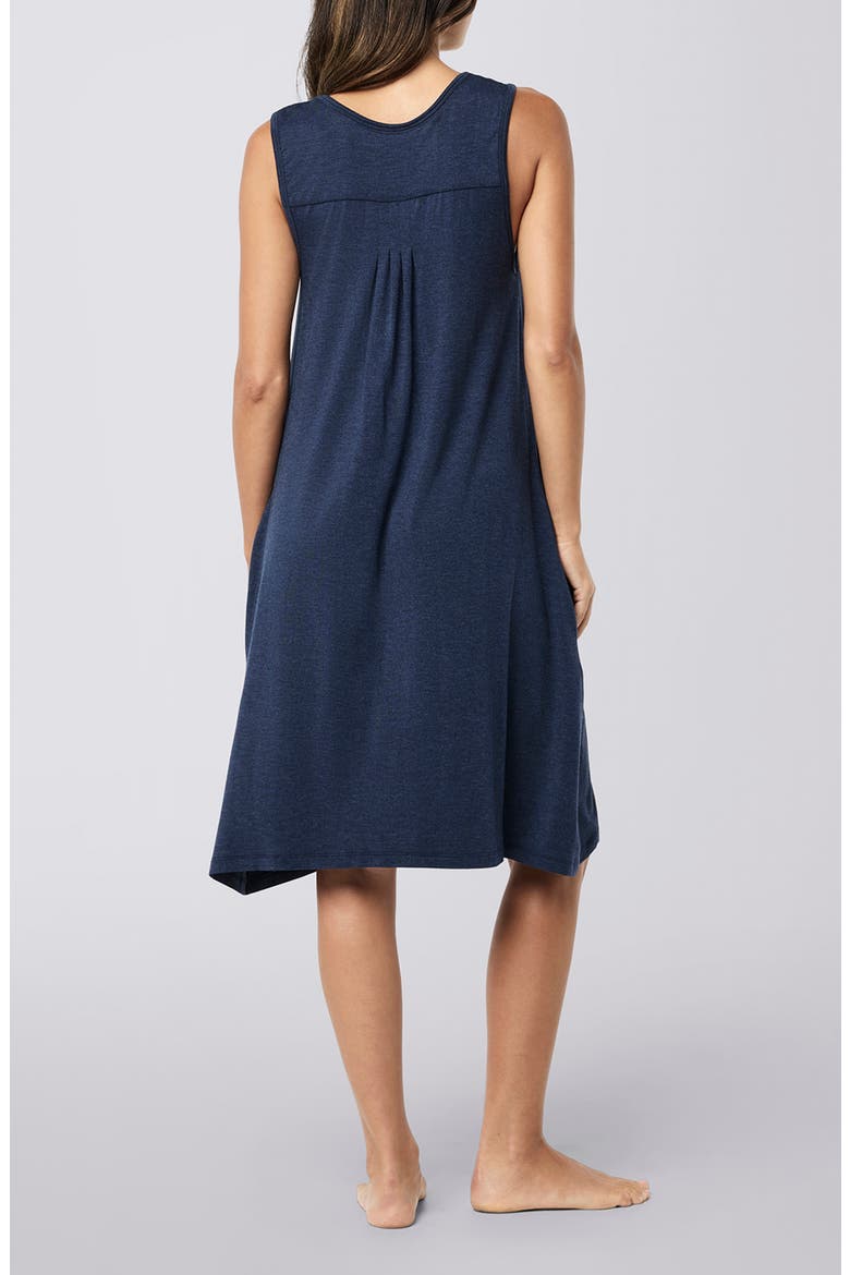 Caty Soft Pleat Nightgown, Alternate, color, NAVY