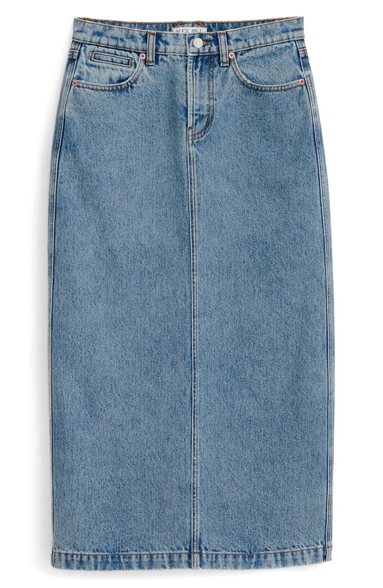 Alex Mill Ruby Denim Midi Skirt, Main, color, Akita Wash