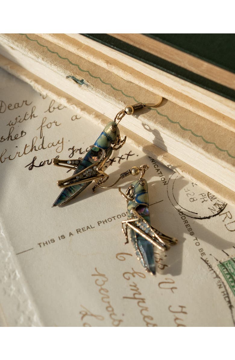 Bill Skinner Studio Grass Hopper Earrings, Alternate, color, Grass Hopper