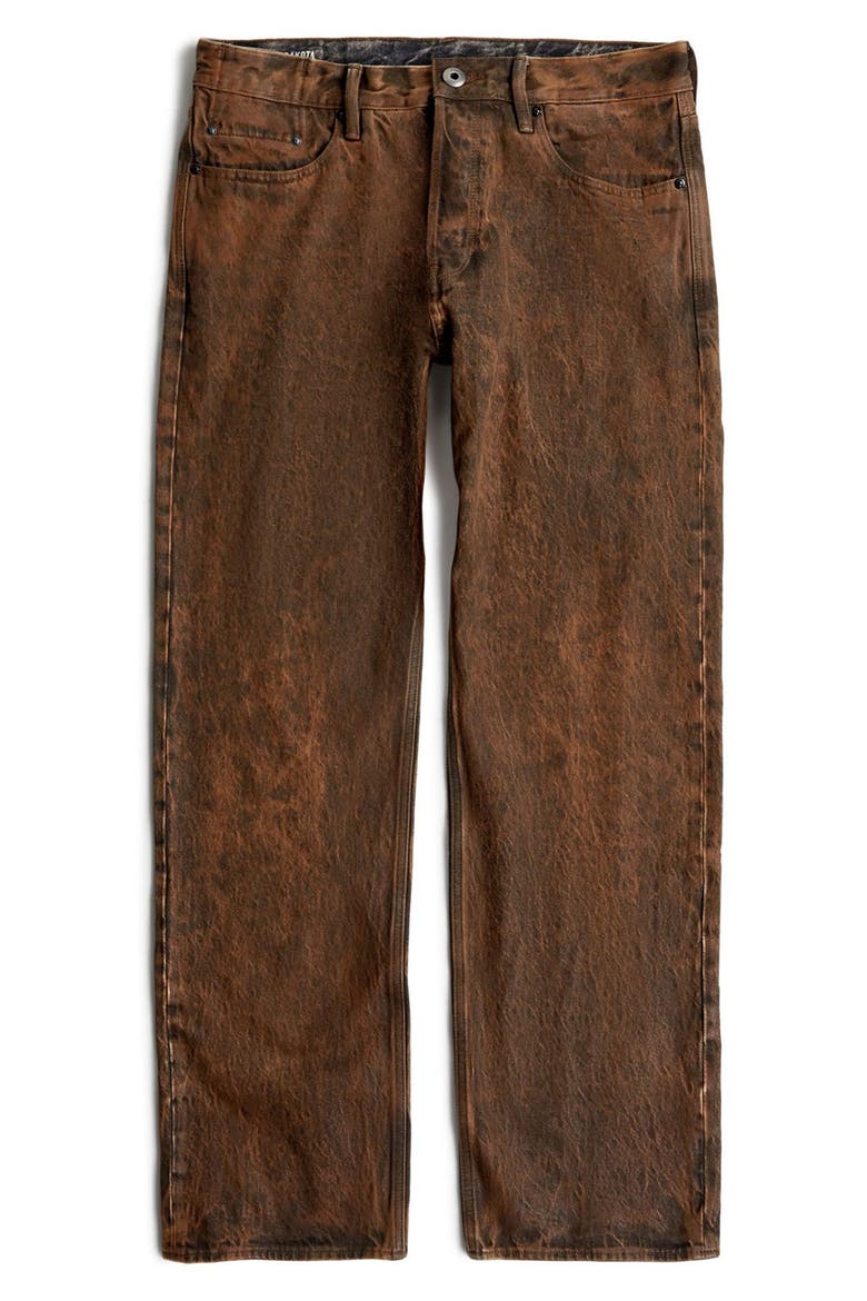 Dakota Regular Straight Leg Jeans, Alternate, color, FADED COGNAC SKIN