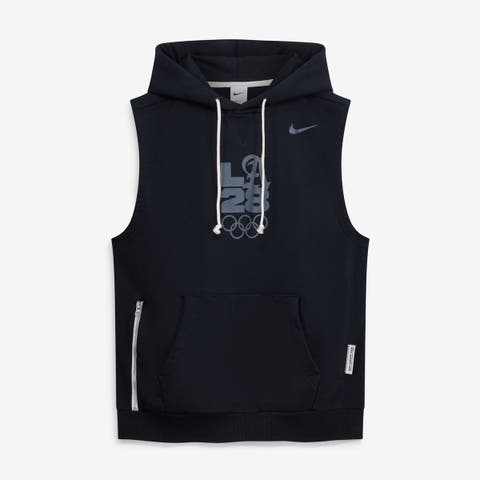 Men's Nike  Black LA28 Summer Olympics Fleece Sleeveless Dri-FIT Hoodie