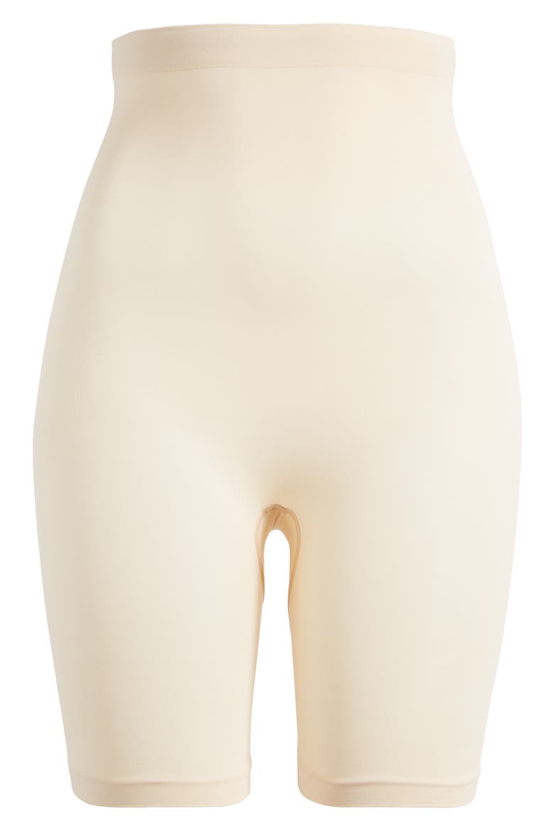 Seamless Sculpt Mid Thigh Shorts, Main, color, SAND