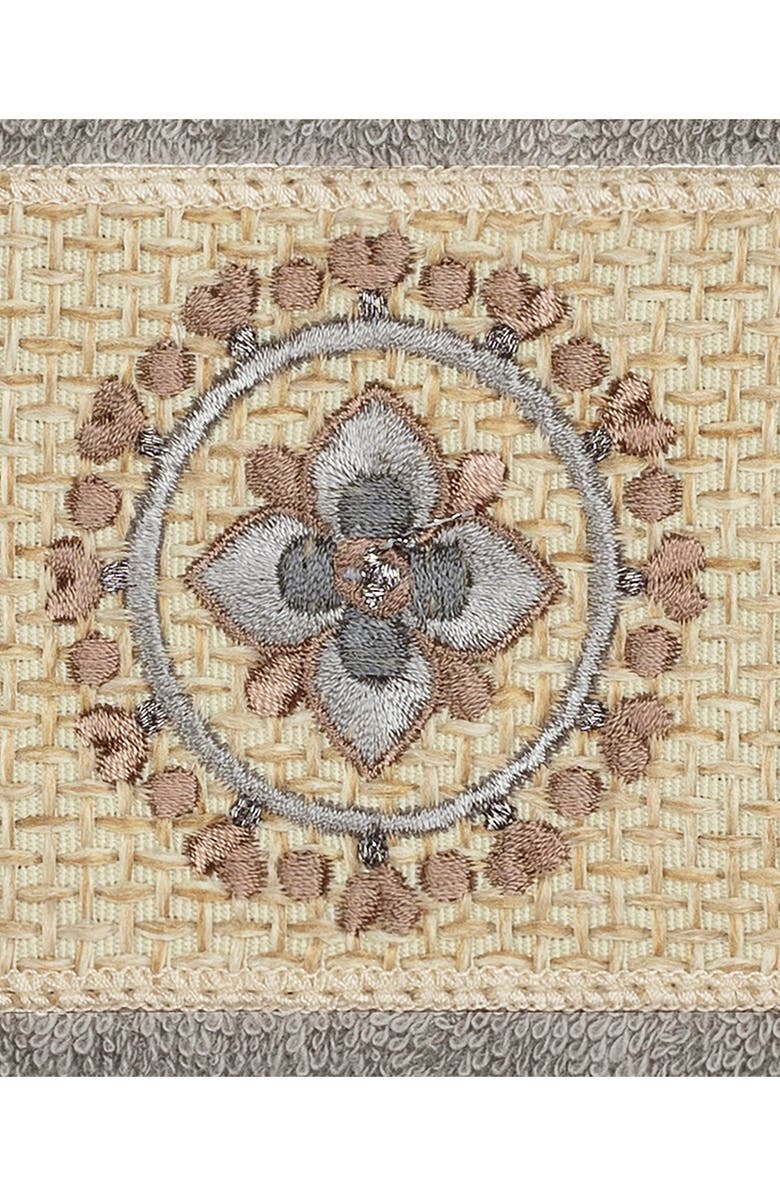 Linum Home Textiles Isabelle 3-Piece Embellished Towel Set - Dark Grey, Alternate, color, Dark Grey