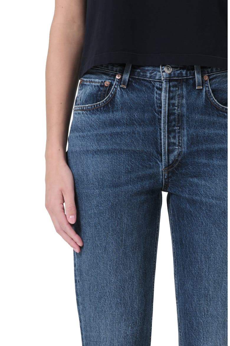 Riley High Waist Crop Straight Leg Jeans, Alternate, color, CONTROL
