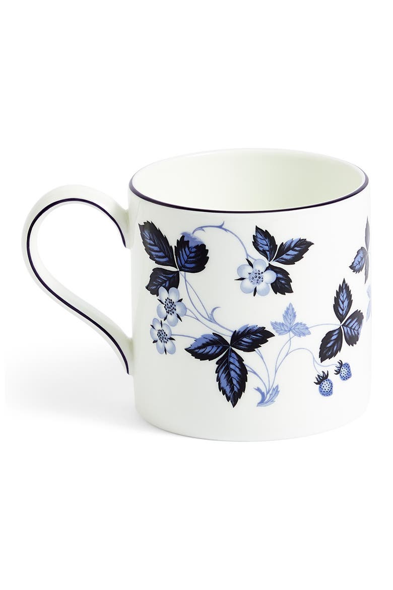 Wild Strawberry Bone China Mug, Alternate, color, BLUE