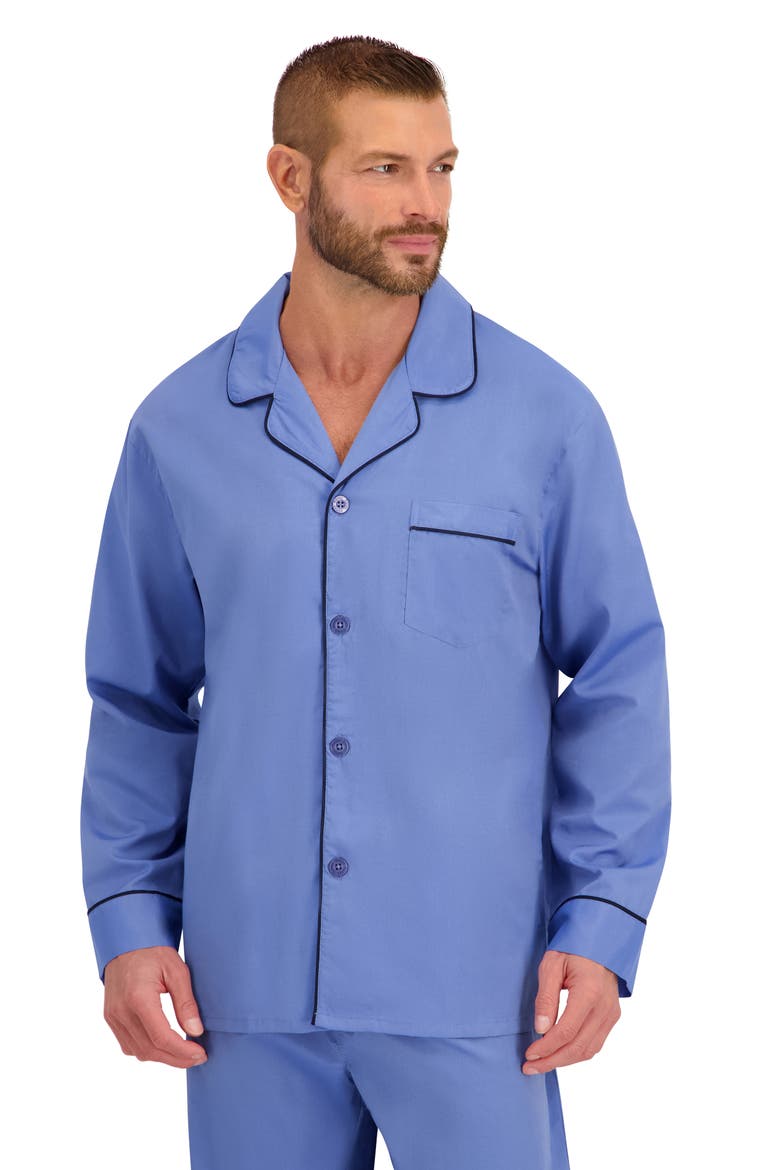 Classic Woven Pajamas, Alternate, color, BLUE