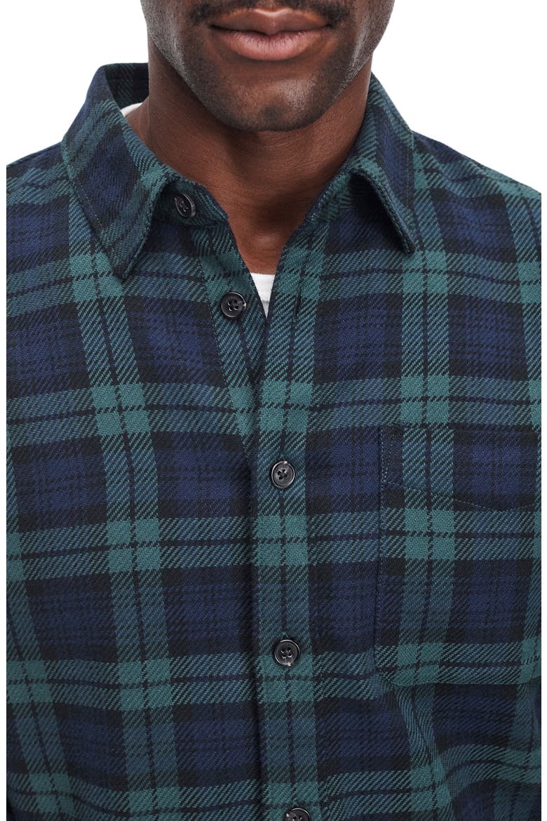 CPO Flannel Shirt Jacket, Alternate, color, BLUGREEN