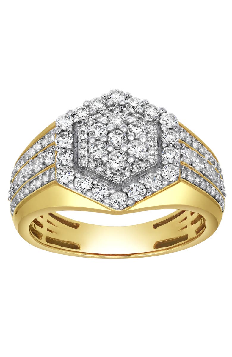 LuvMyJewelry World Champ 14K Yellow Gold Diamond Men Statement Ring - 1.45ct., Main, color,