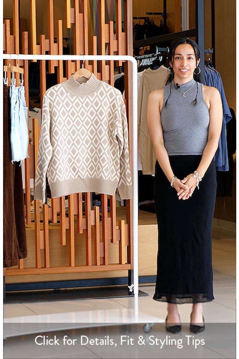Diamond Jacquard Turtleneck Sweater video