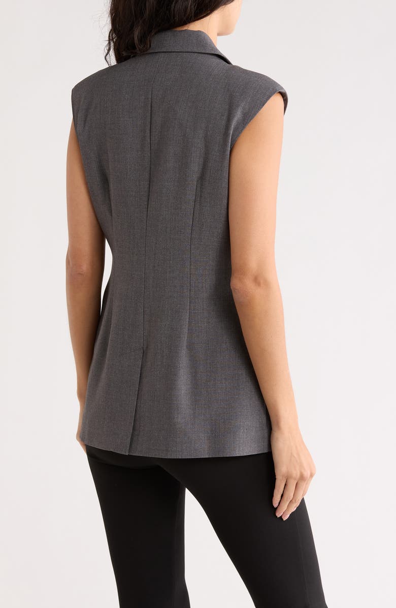 Leith Sleeveless Blazer Vest, Alternate, color, Grey Charcoal Heather