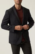 34 Heritage Matteo Slim Fit Dark Grey Rib Knit Blazer