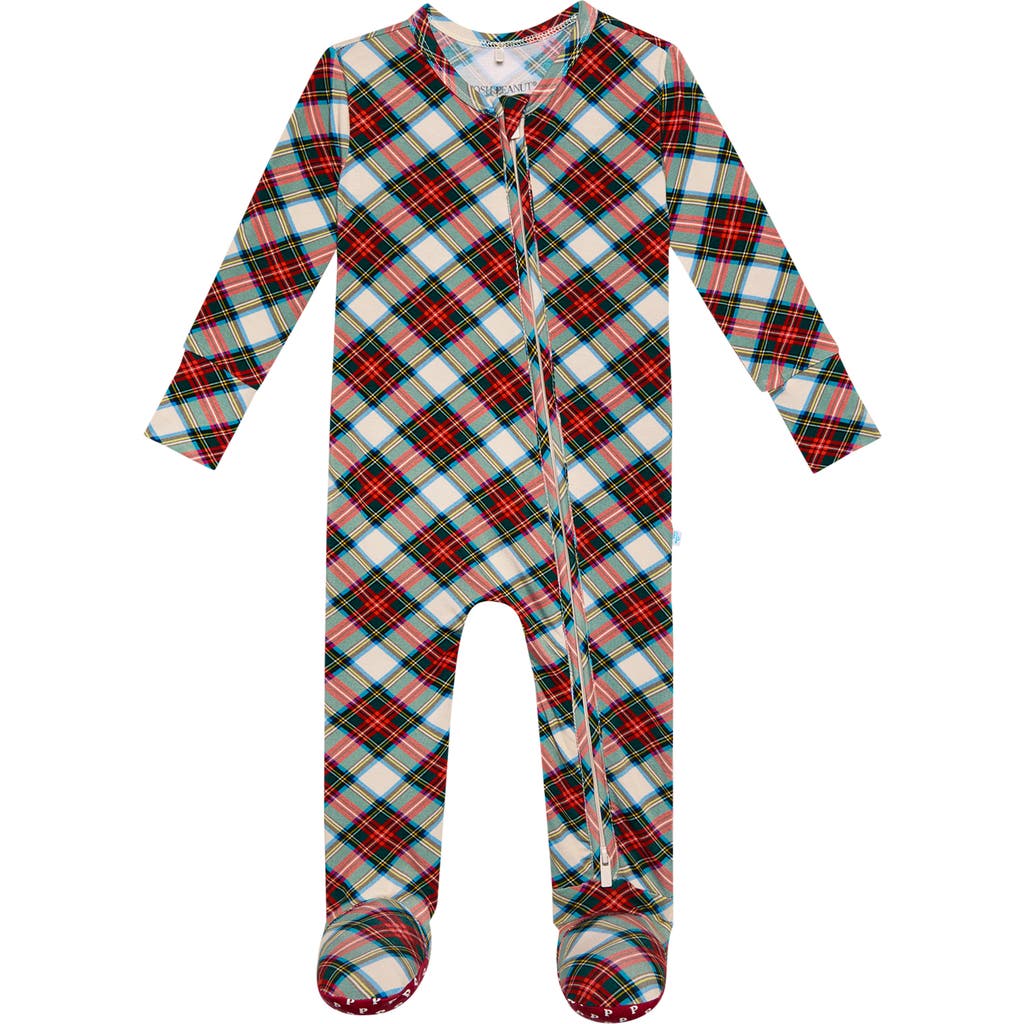 Posh Peanut Marqui Zip Footie in Open Beige