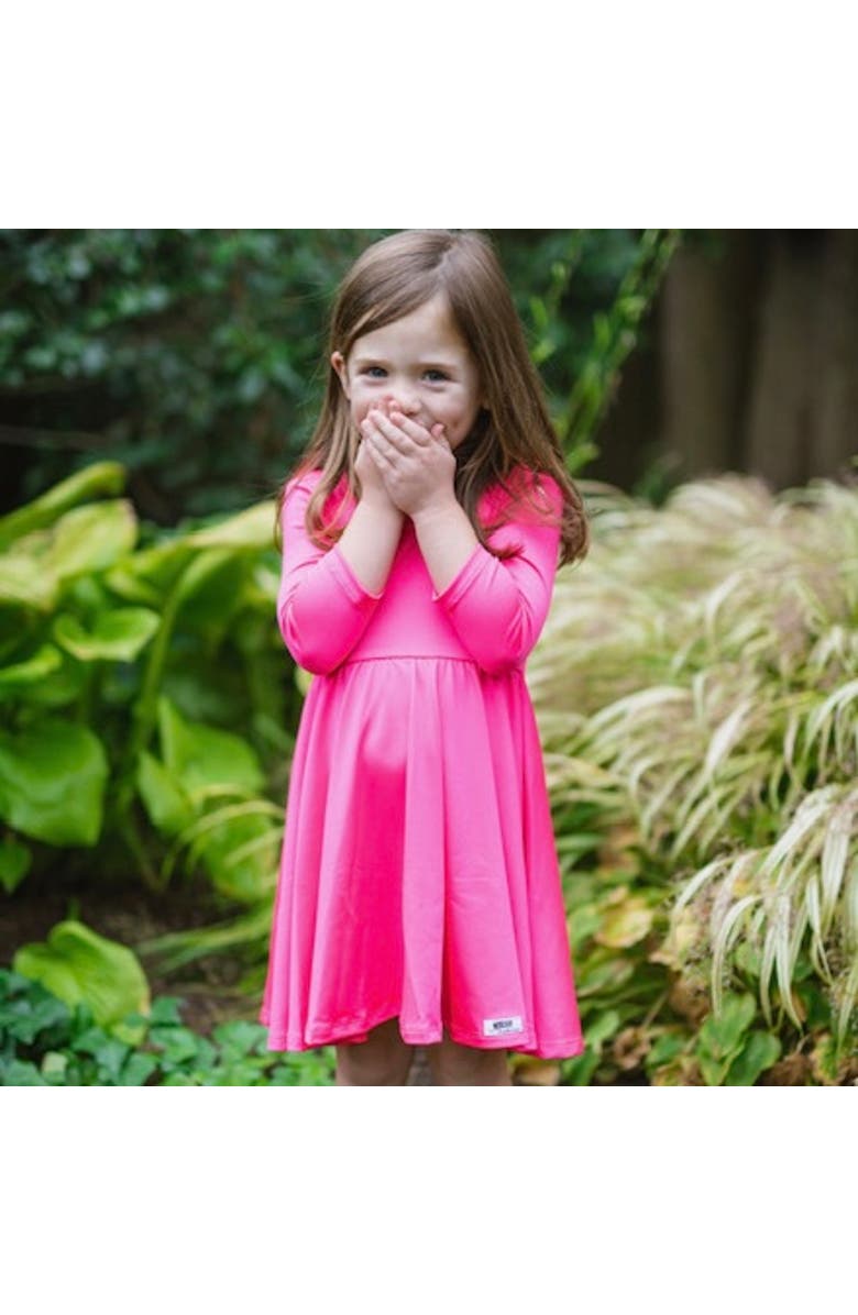 WORTHY THREADS Summer Twirly Dress, Alternate, color, Neon Pink