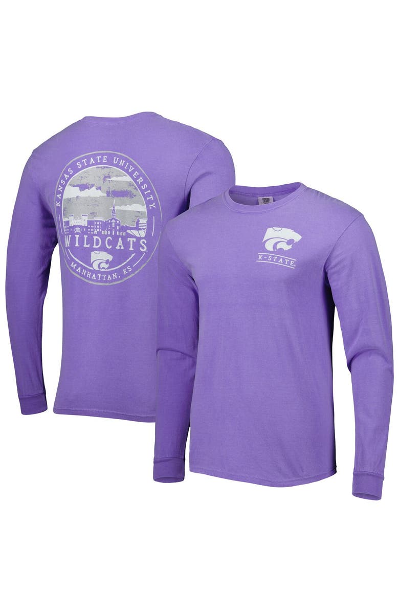 IMAGE ONE Men's Purple Kansas State Wildcats Circle Campus Scene Long Sleeve T-Shirt, Main, color, 