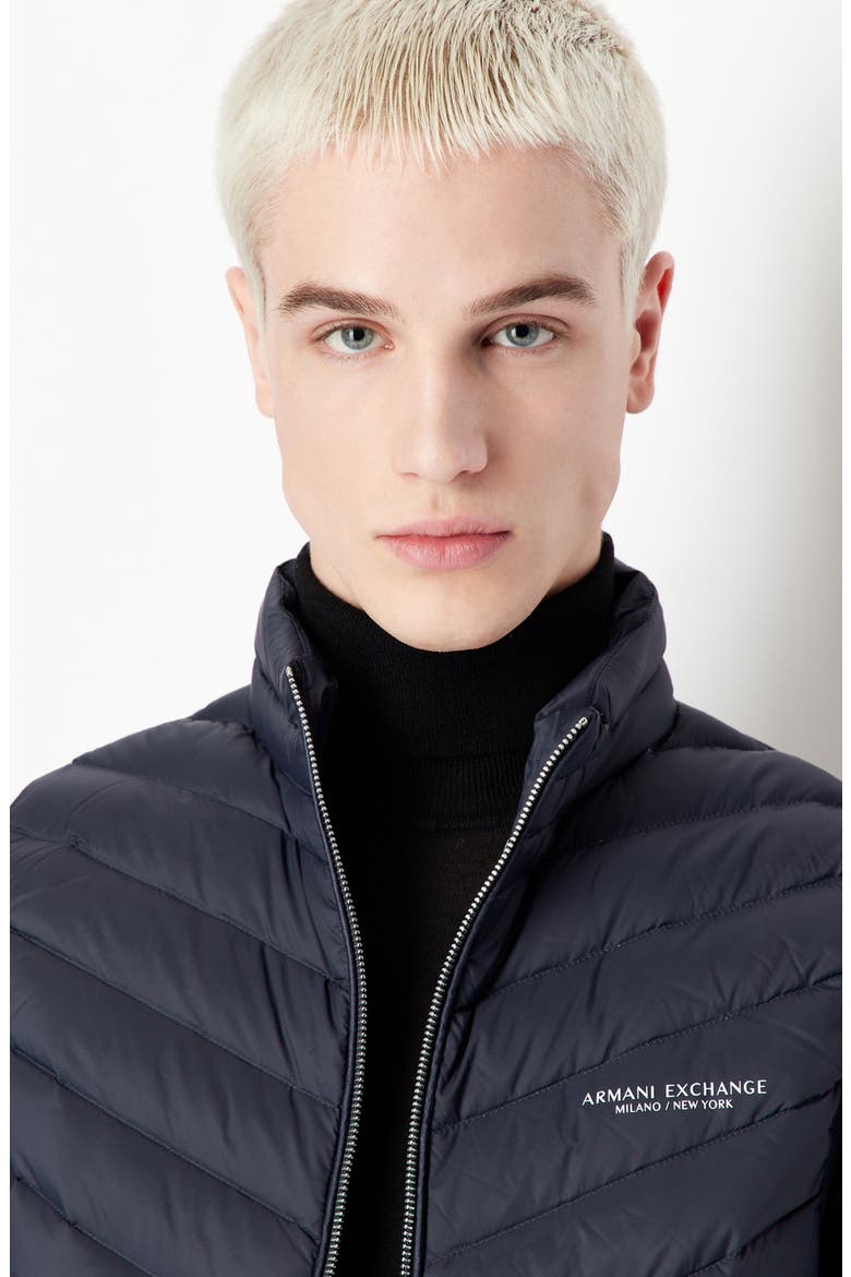 Packable Down Puffer Vest, Alternate, color, NAVY