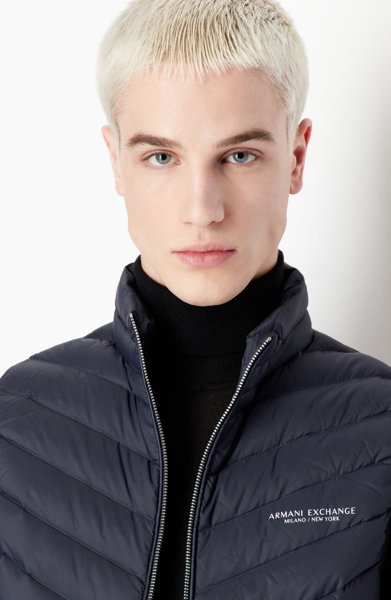 Armani Exchange Packable Down Puffer Vest, Alternate, color, 