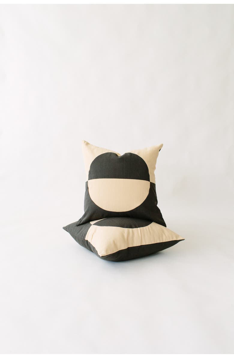 Loom Imports Blue Moon Pillow, Main, color, Black + White