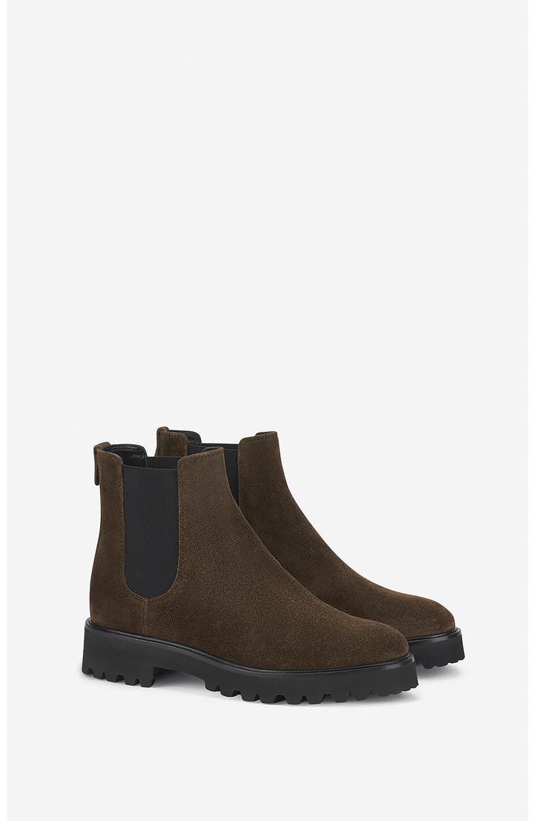 AGL Goldie Beatle Water-Resistant Suede Ankle Boot, Alternate, color, Forest