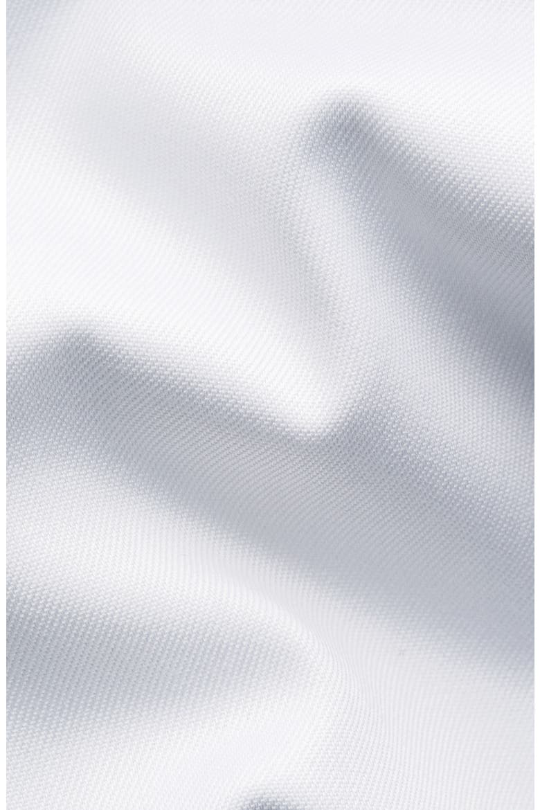 Slim Fit Solid with Floral Detail Signature Twill Button-Up Shirt, Alternate, color, WHITE