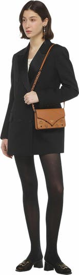 Diamond Shoulder Bag in Visetos Leather Mix