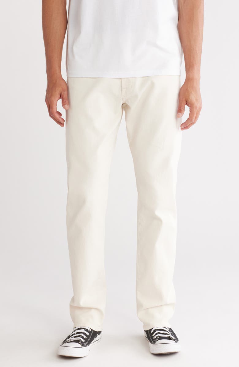 AG Everett Slim Straight Leg Jeans, Main, color, Off White