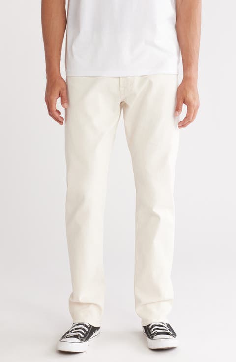 Everett Slim Straight Leg Jeans (Off White)