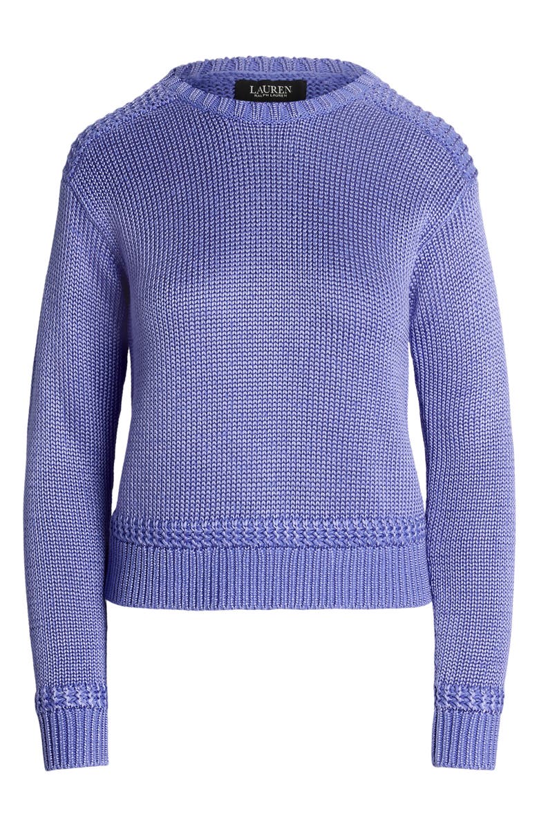 Lauren Ralph Lauren Cotton Blend Crewneck Sweater, Alternate, color, 