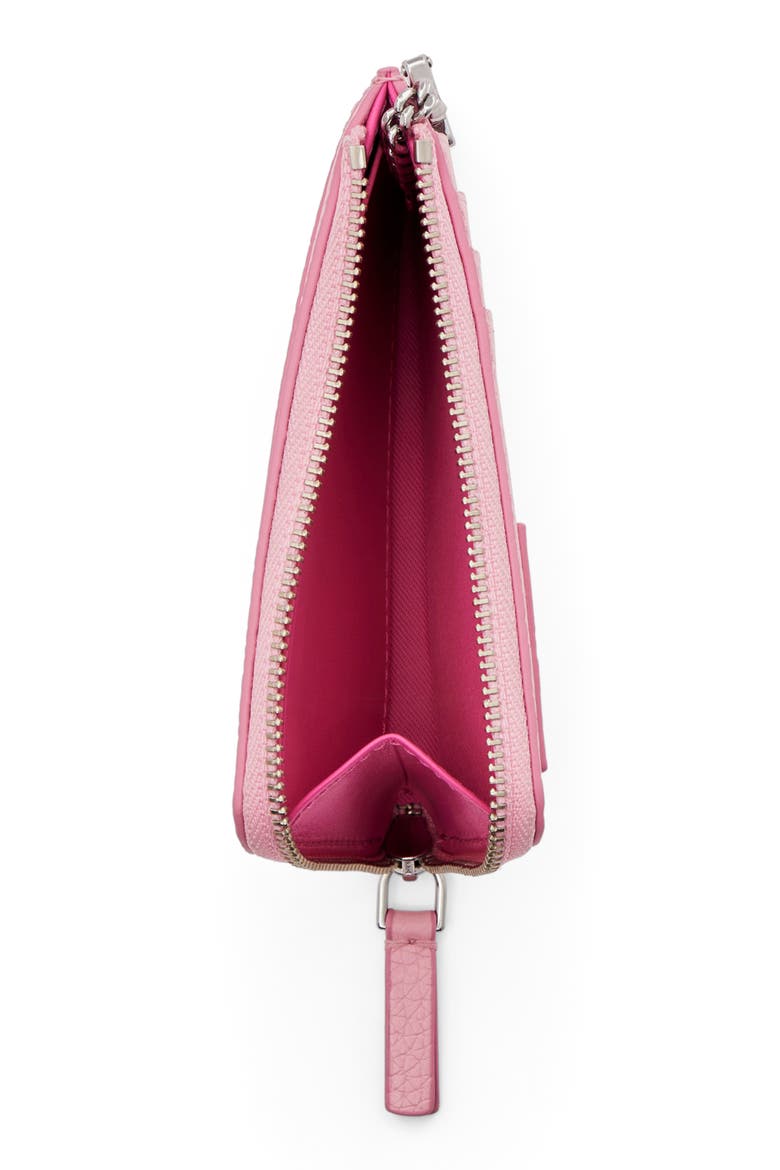 The Top Zip Multi Leather Wallet, Alternate, color, RIBBON PINK