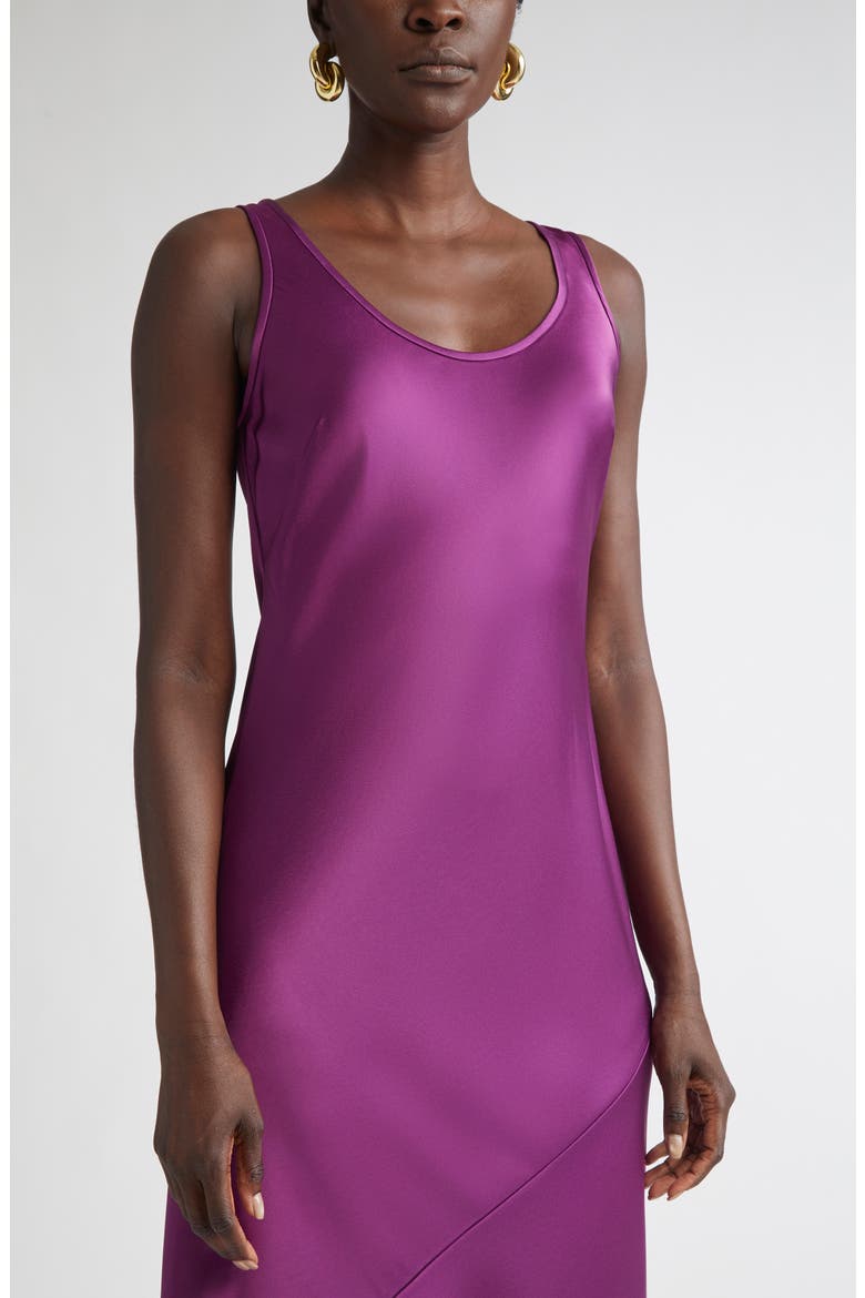 Sleeveless Satin Midi Dress, Alternate, color, BOYSENBERRY