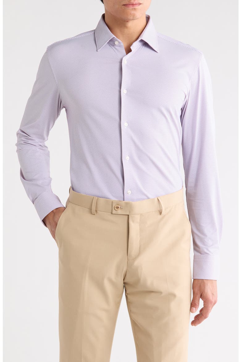 Hank Kent Slim Fit Performance Stretch Dress Shirt, Main, color, DK PNK