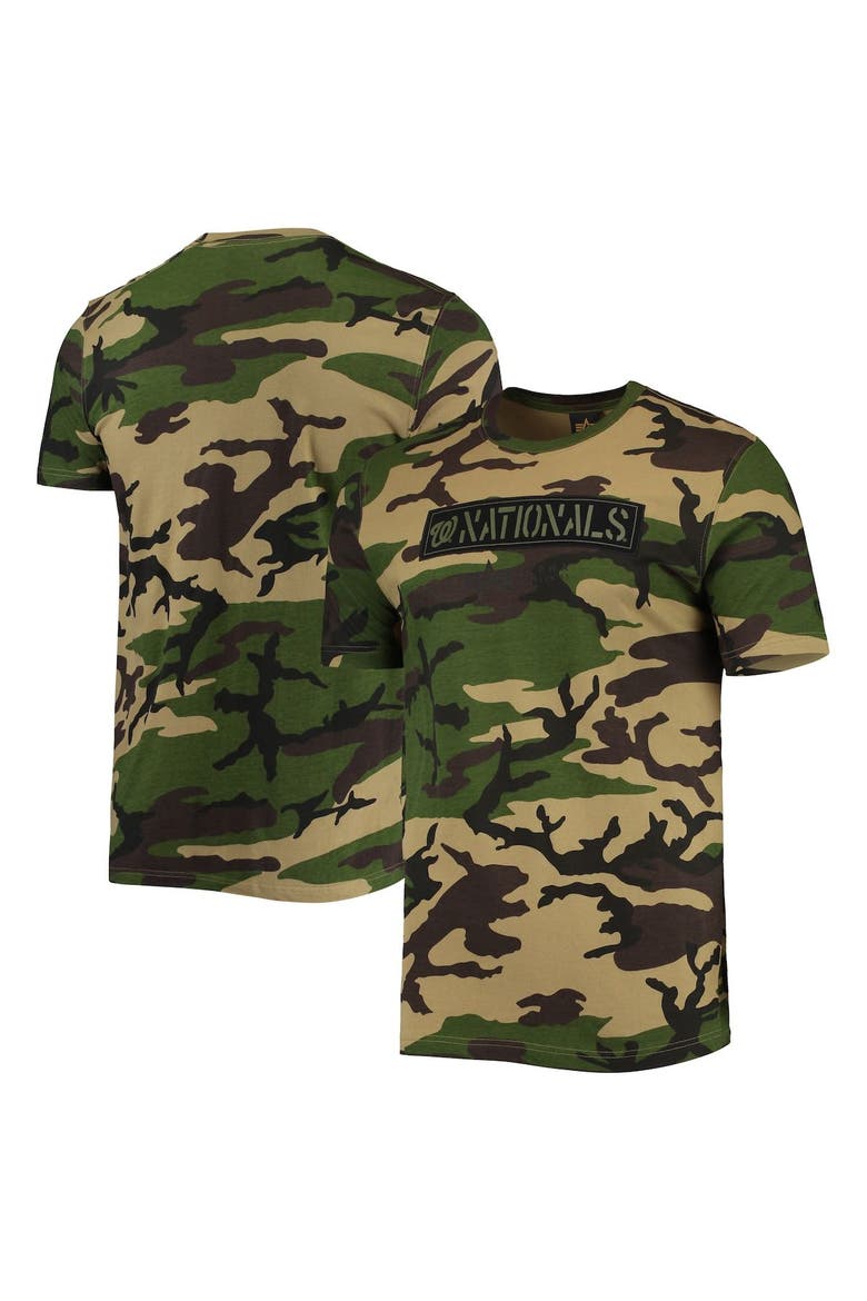 Men's New Era Camo Washington Nationals Club T-Shirt, Main, color, Camo