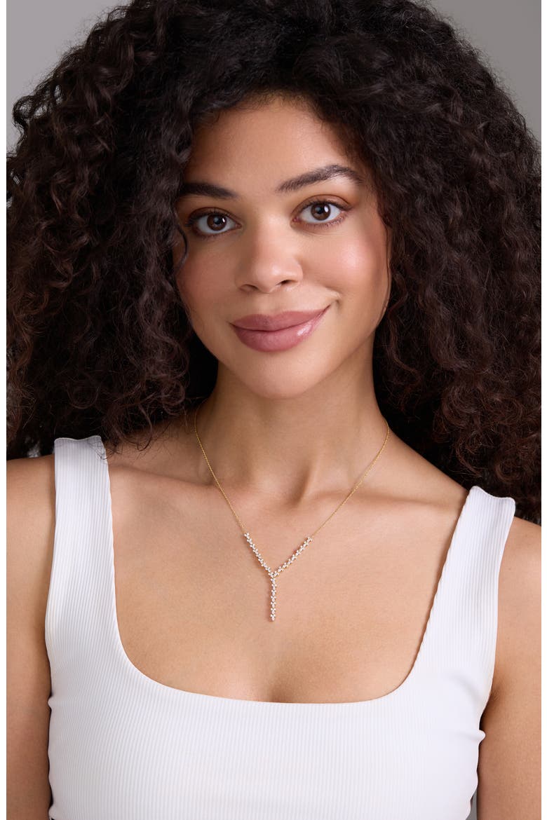 18K Gold Getty Diamond Y-Necklace (Online Trunk Show), Alternate, color, 18KY GOLD