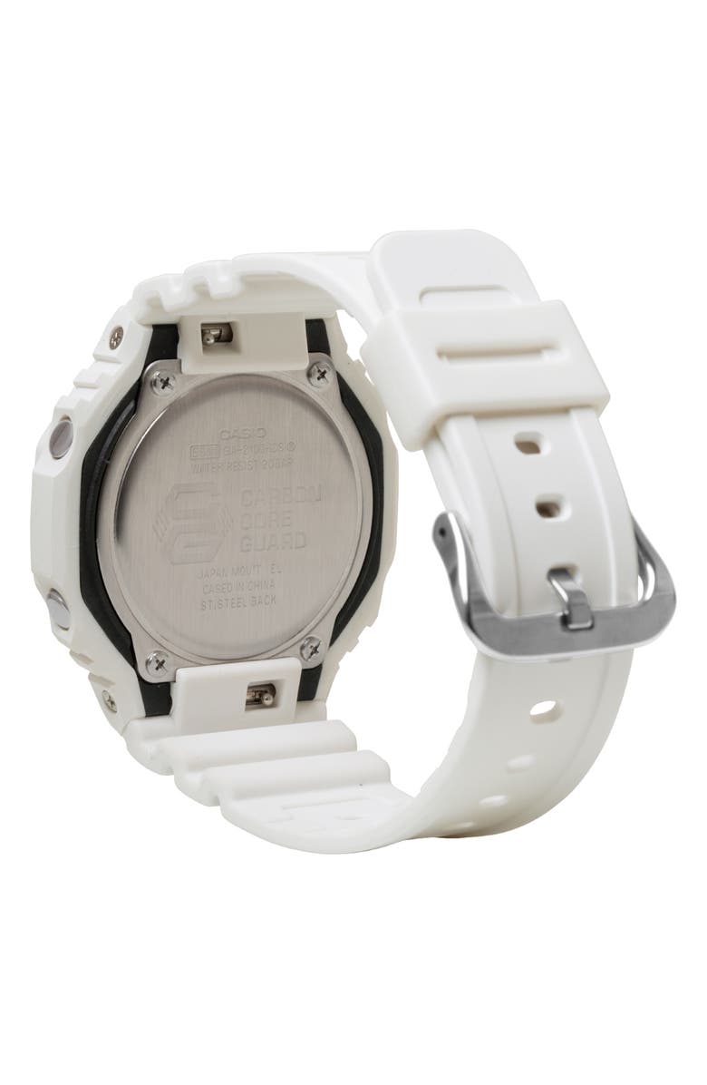 G-SHOCK GA-2100HDS Analog-Digital Resin Strap Watch, 48.5mm x 45.4mm, Alternate, color, White